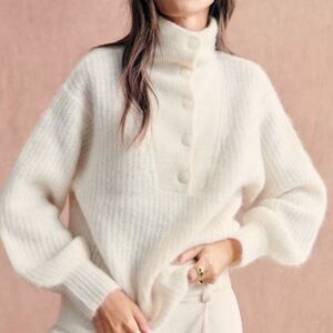 Sezane Micky Jumper in Ecru Size XS